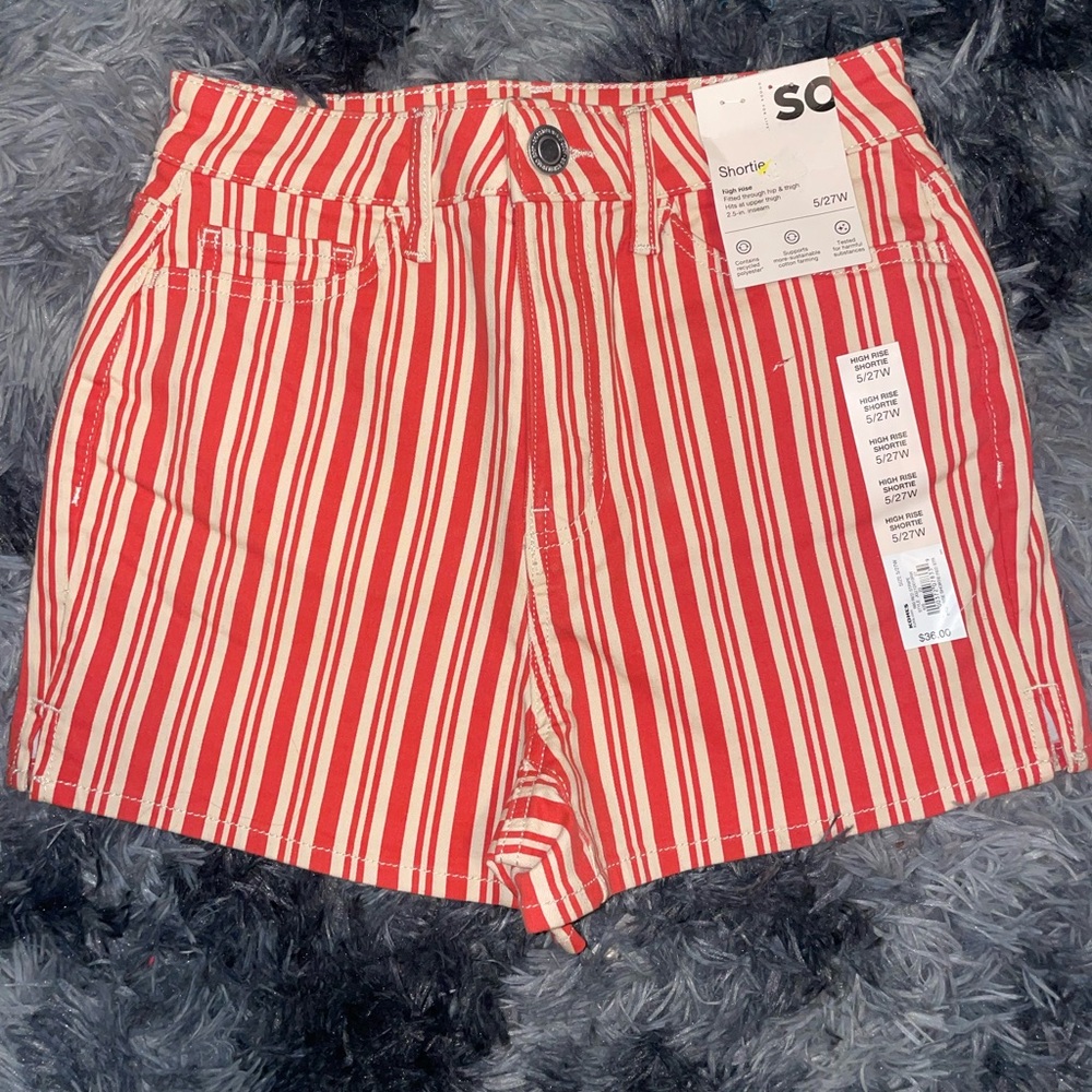 Striped short shorts NWT
